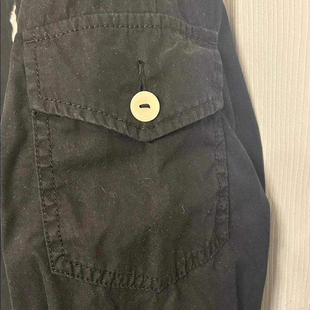 Polo by Ralph Lauren Black Windbreaker Jacket Cotton Nylon Size Large